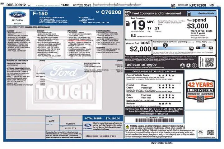 $37995 : Ford F-150 2019 4x4 Limited image 6