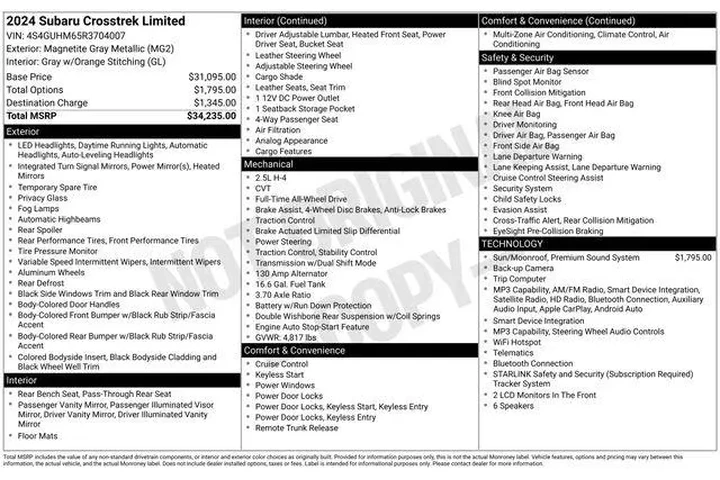 $28990 : Subaru Crosstrek 2024 AWD Li image 2