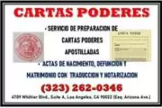 █►📌 CARTAS PODER•APOSTILLADAS en Los Angeles