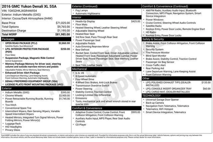 $23995 : GMC Yukon XL 2016 4x4 Denali image 2