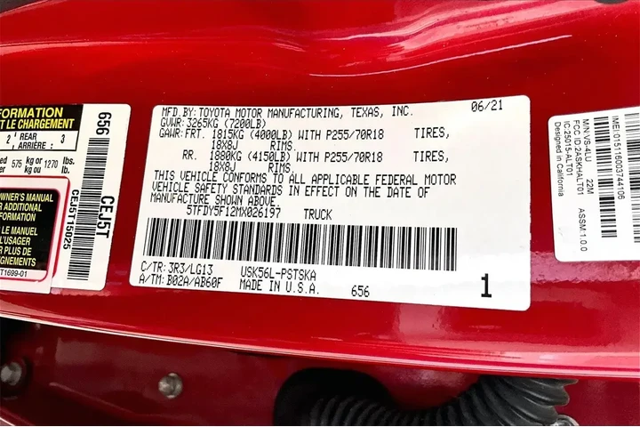$29591 : Toyota Tundra 2021 4x4 SR5 4 image 8