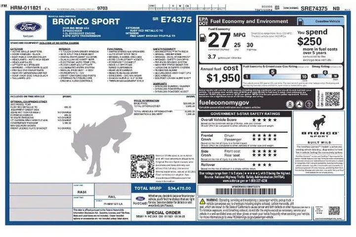 $28000 : Ford Bronco Sport 2025 AWD B image 2