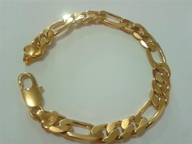 $7 : pulseras de hombre oro laminad image 2
