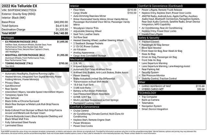 $34991 : Kia Telluride 2022 AWD EX 4d image 6