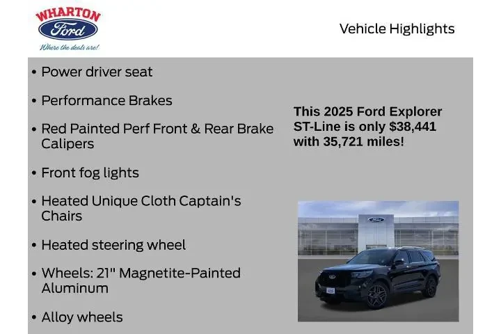 $38441 : Ford Explorer 2025 AWD ST-Li image 10
