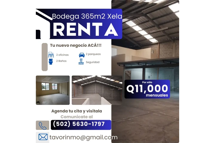 $1375 : Bodega rento en Quetzaltenango image 1