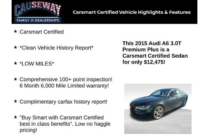 $12475 : Audi A6 2015 AWD 3.0T quattr image 2