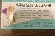 Maria service cleaner en Orange County