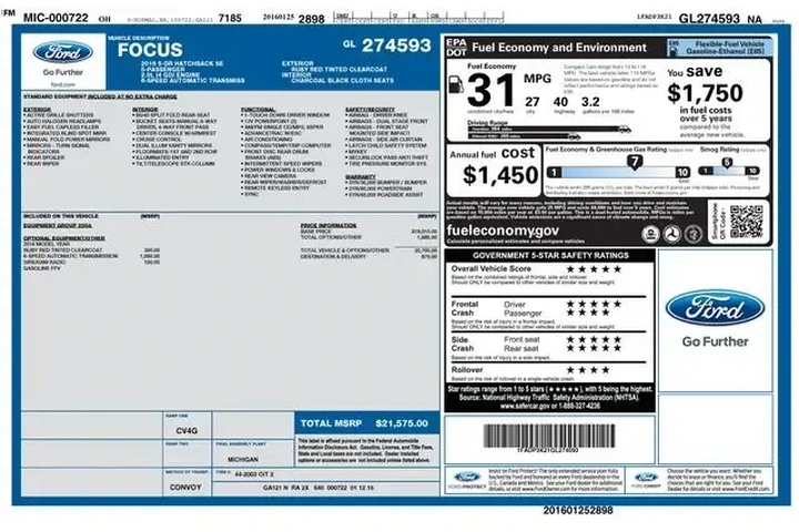 $6970 : Ford Focus 2016 SE 4dr Hatch image 2
