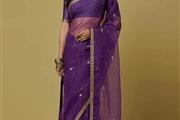 Purple Organza Saree en Miami