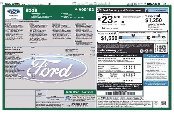 $21500 : Ford Edge 2022 AWD SEL 4dr C image 1