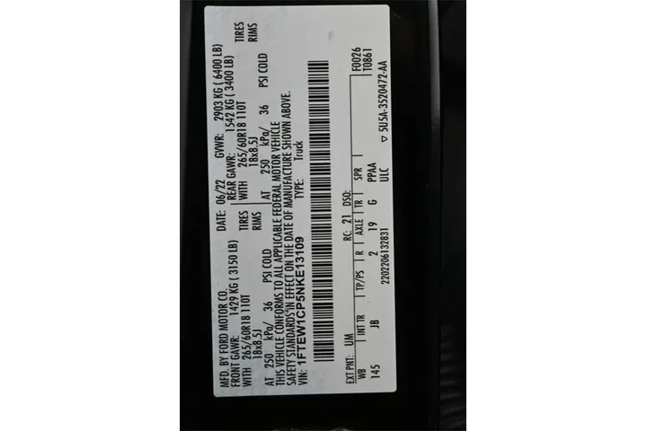 $25565 : Ford F-150 2022 4x2 XL 4dr S image 8