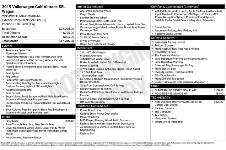$25479 : Volkswagen Golf Alltrack 201 image 9