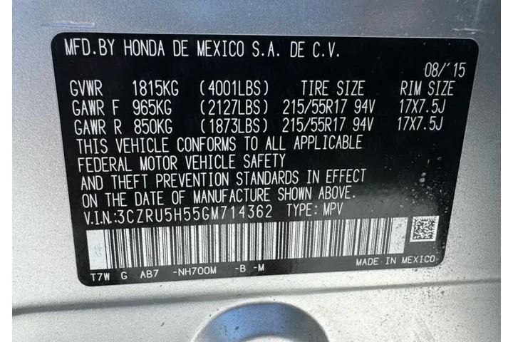 $15995 : 2016 HR-V image 7