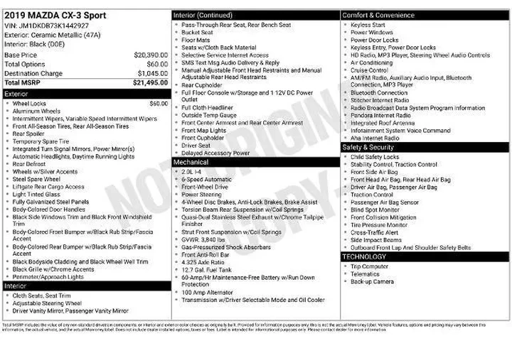 $16745 : Mazda CX-3 2019 Sport 4dr Cr image 3