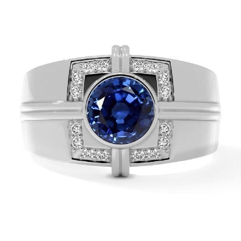 $7879 : Sapphire ring for men image 1