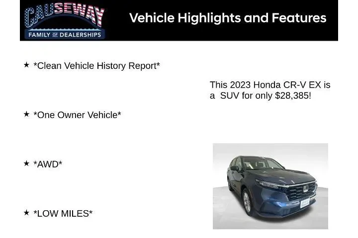 $28385 : Honda CR-V 2023 AWD EX 4dr S image 2