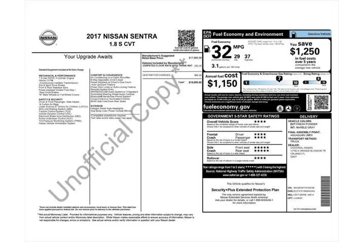 $9587 : Nissan Sentra 2017 S 4dr Sed image 3