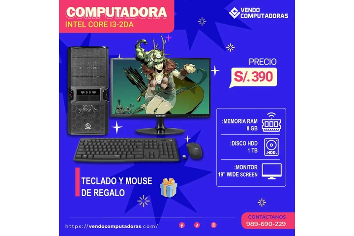 $390 : ¡PC con Monitor + Regalo! image 5
