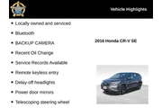 $9483 : Honda CR-V 2016 AWD SE 4dr S thumbnail