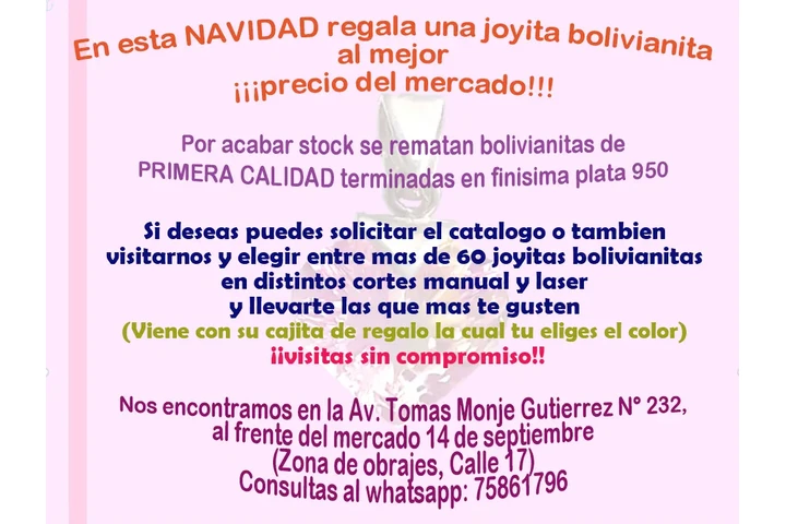 Se venden joyas Bolivianitas image 1