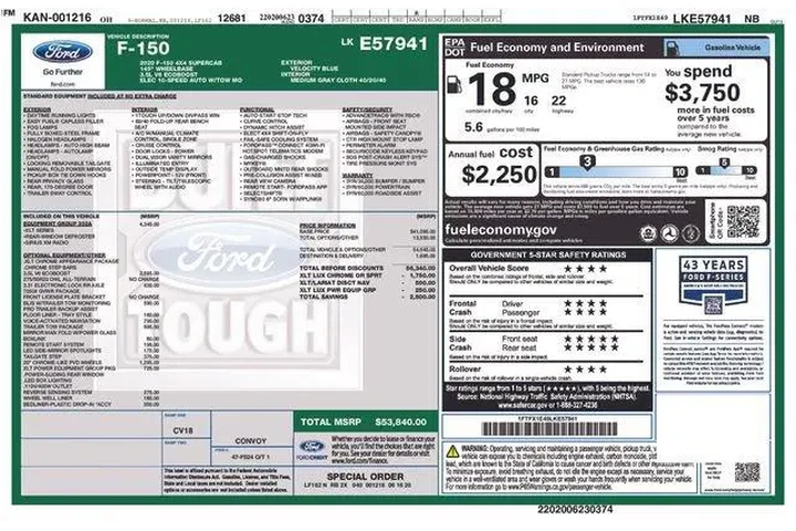 $30995 : Ford F-150 2020 4x4 XL 4dr S image 9