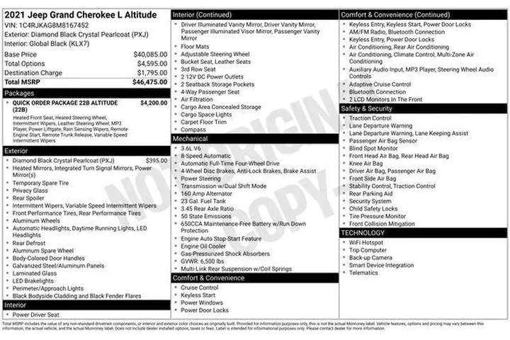 $24887 : Jeep Grand Cherokee L 2021 4 image 6