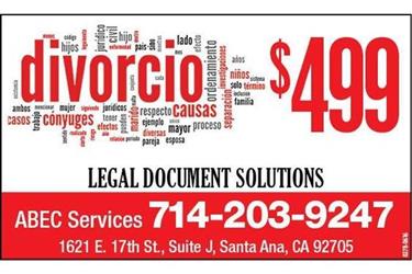 DIVORCIOS DESDE $499 en Orange County