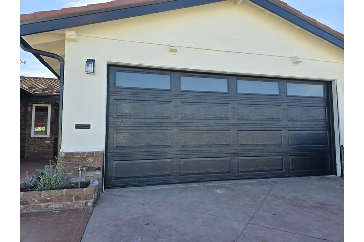 Black garage door top frosted image 3