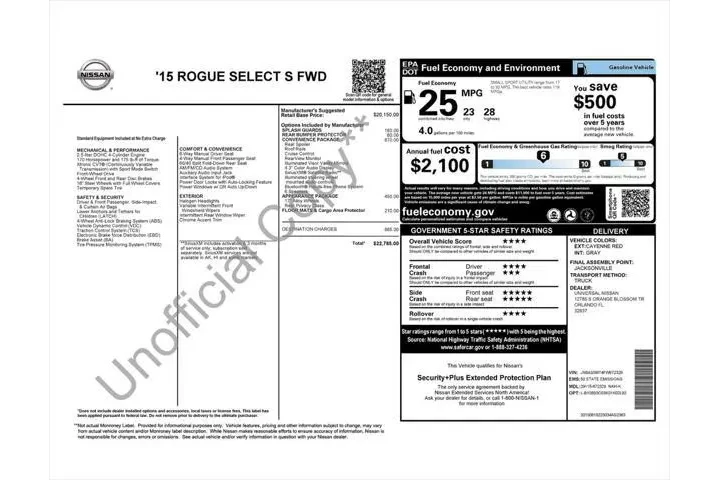 $6987 : Nissan Rogue Select 2015 S 4 image 4