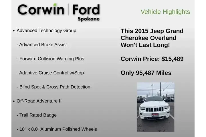 $15489 : Jeep Grand Cherokee 2015 4x4 image 6