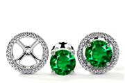 0.80 cttw. Emerald  Earrings