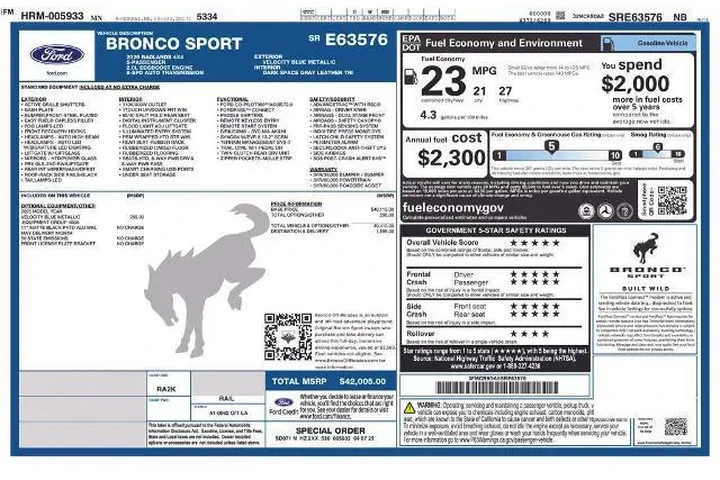 $31973 : Ford Bronco Sport 2025 AWD B image 3