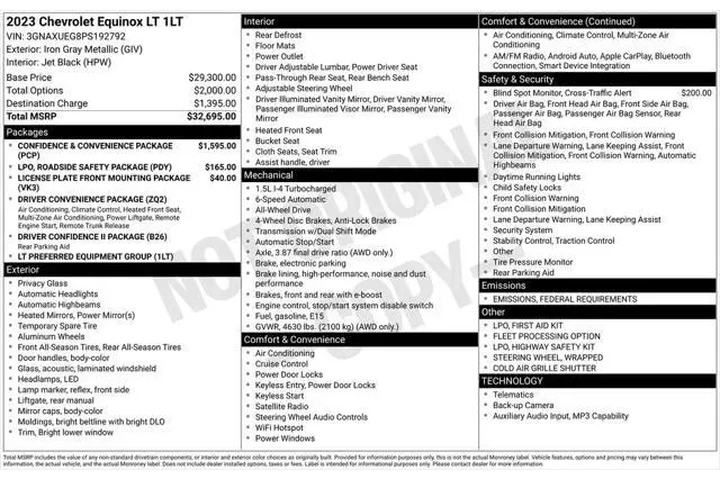 $17490 : Chevrolet Equinox 2023 4x4 L image 5