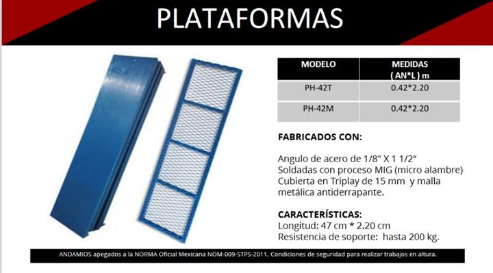 Plataforma para Andamio Venta image 1