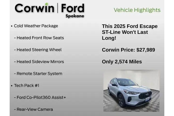 $27989 : Ford Escape 2025 AWD ST-Line image 7