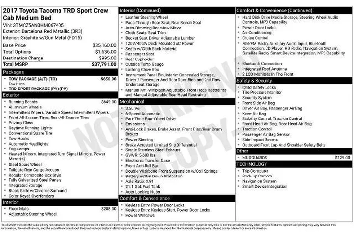 $19881 : Toyota Tacoma 2017 4x4 TRD P image 10