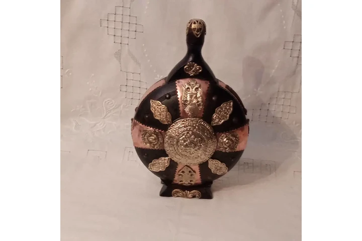 $1000 : ANTIQUE RUSSIAN WOOD CANTEEN image 6
