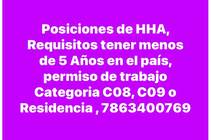 Empleos HHA/Nursing Assistant image 1