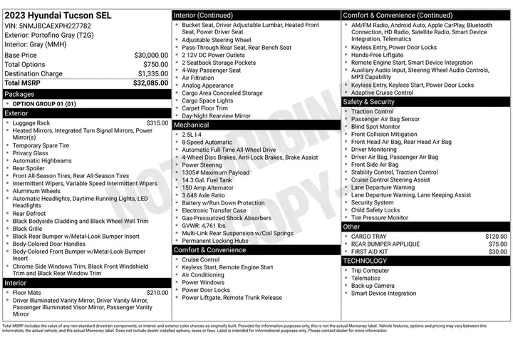 $22900 : Hyundai TUCSON 2023 AWD SEL image 4