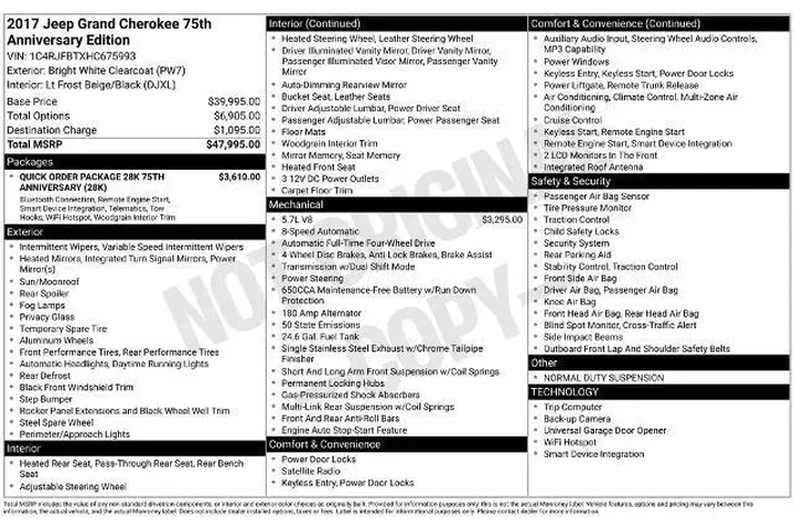 $15900 : Jeep Grand Cherokee 2017 4x4 image 3