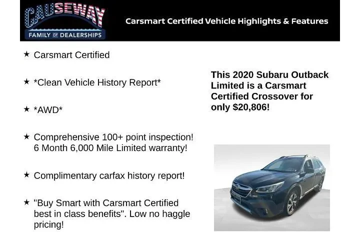 $20806 : Subaru Outback 2020 AWD Limi image 2