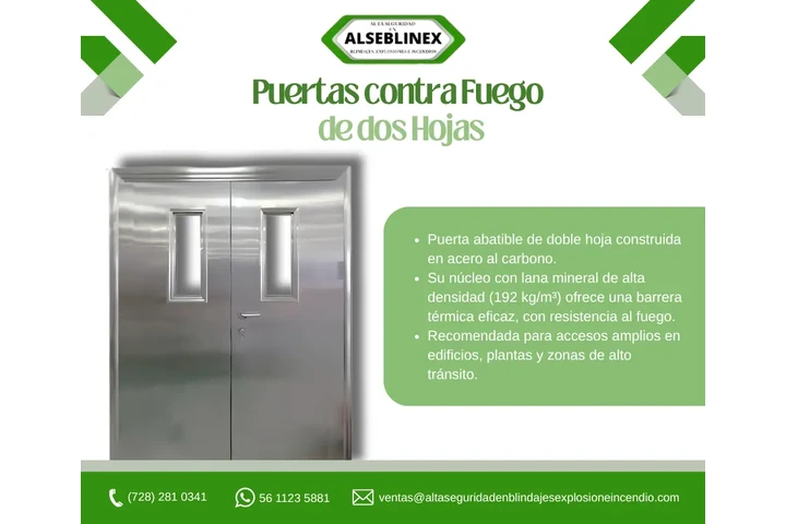Puertas contra Fuego dobles. image 1