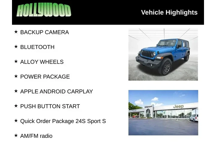 $29698 : Jeep Wrangler 2024 4x4 Sport image 3