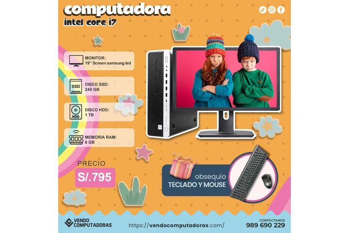 $795 : Tu nueva PC Intel i7 completa image 1