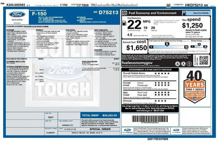 $22700 : Ford F-150 2017 4x2 Lariat 4 image 2