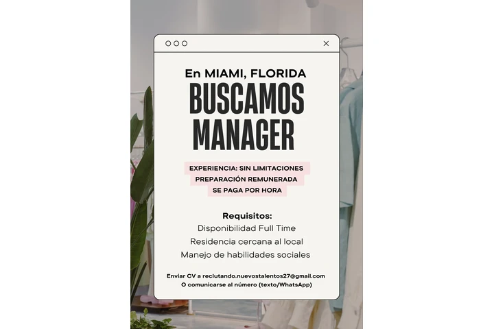 OFERTA LABORAL EN MIAMI FL image 1