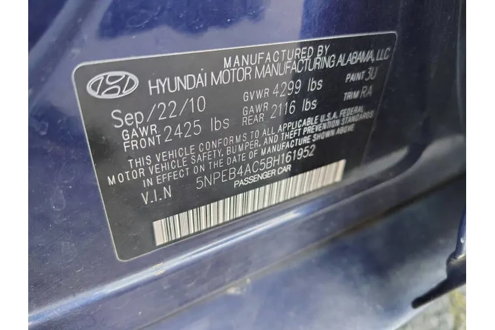 $7590 : 2011 Sonata GLS image 10