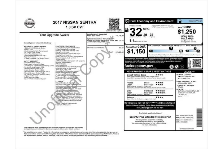 $8066 : Nissan Sentra 2017 SV 4dr Se image 3