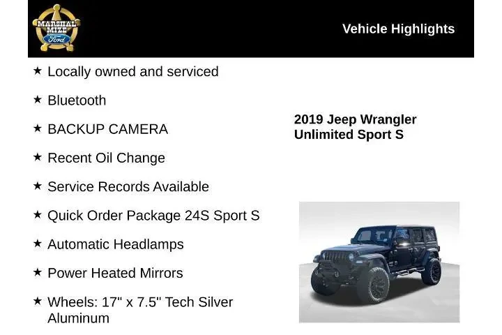 $23450 : Jeep Wrangler Unlimited 2019 image 2